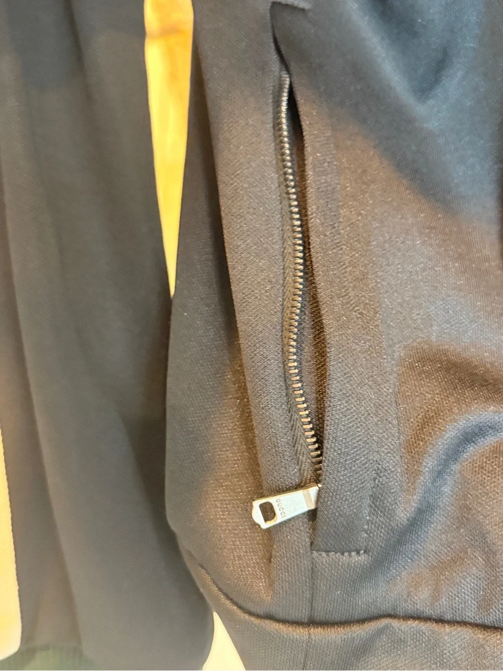 XXXL Gucci Black Technical Jersey Logo Stripe Track Suit – Jacket & Pants Set